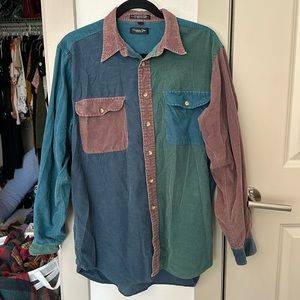 Christian Dior Monsieur Vintage Color Block Button Down